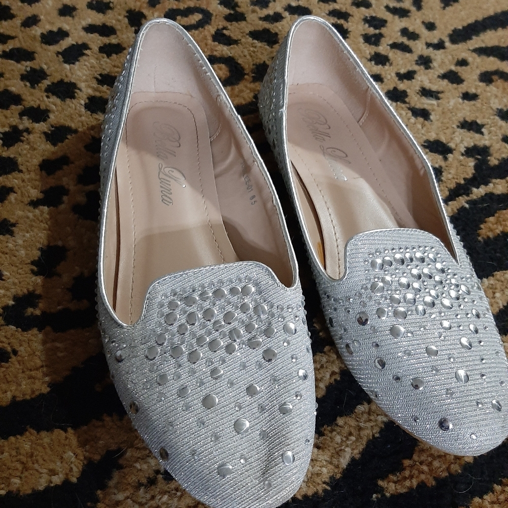 Flats with rhinestones
